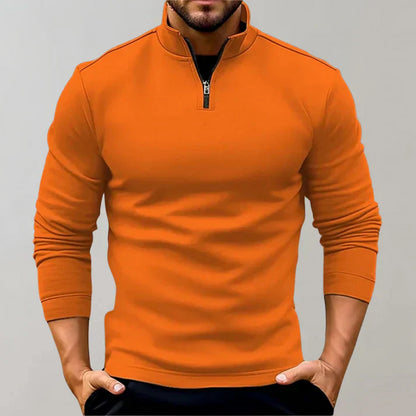 Pull Col Montant Zippé Chaud et Confortable pour Homme