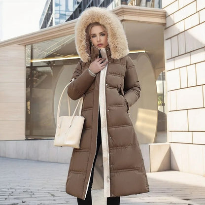 Manteau femme élégant avec ceinture et capuche - BerlinGlamour
