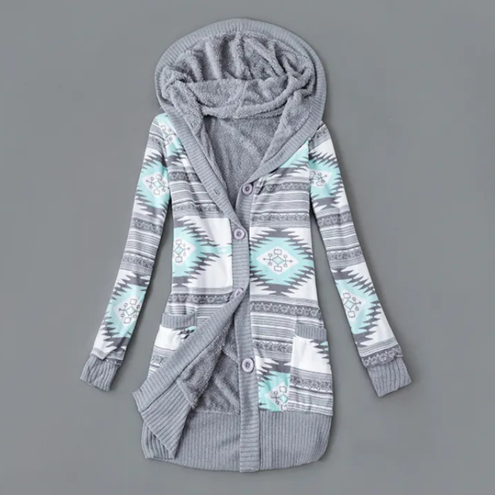 JOANA - Cardigan à Capuche Élégant pour Femmes