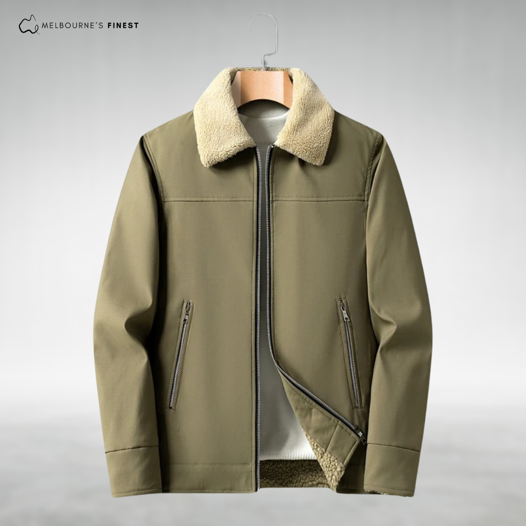 Veste Hiver Homme Doublée et Imperméable avec Poches Fermetures Éclair - PanierRoyale