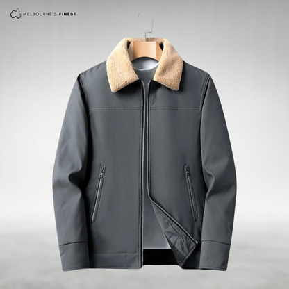 Veste Hiver Homme Doublée et Imperméable avec Poches Fermetures Éclair