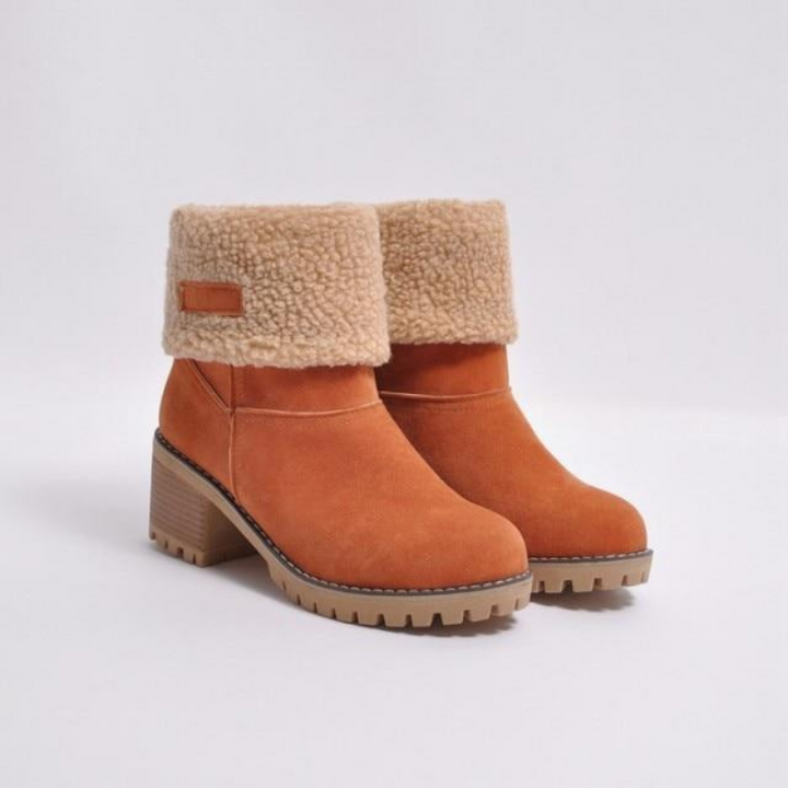 Bottes Daim Noir Fourrure Intérieure Chaudes - vue 2