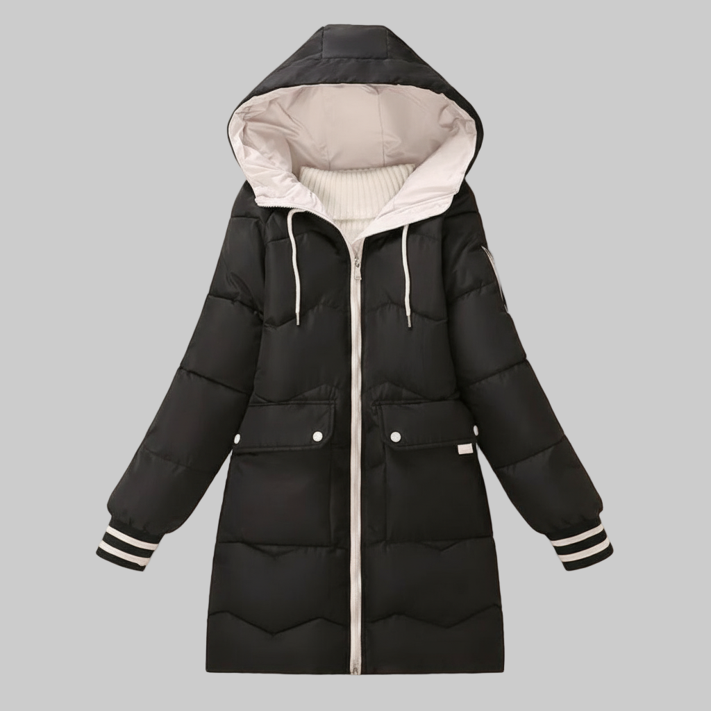 Veste D'hiver Femme Chic et Chaude avec Capuchon
