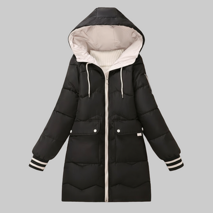 Veste D'hiver Femme Chic et Chaude avec Capuchon