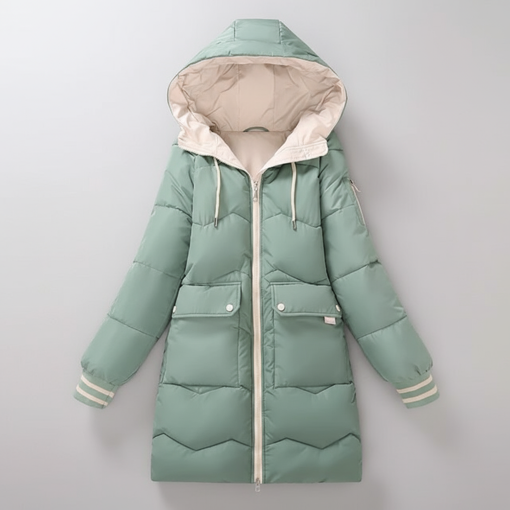 Veste D'hiver Femme Chic et Chaude avec Capuchon