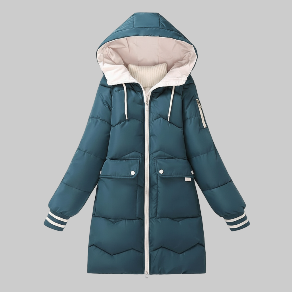 Veste D'hiver Femme Chic et Chaude avec Capuchon