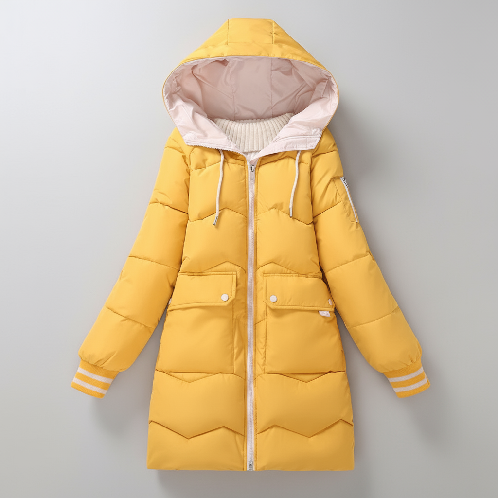 Veste D'hiver Femme Chic et Chaude avec Capuchon