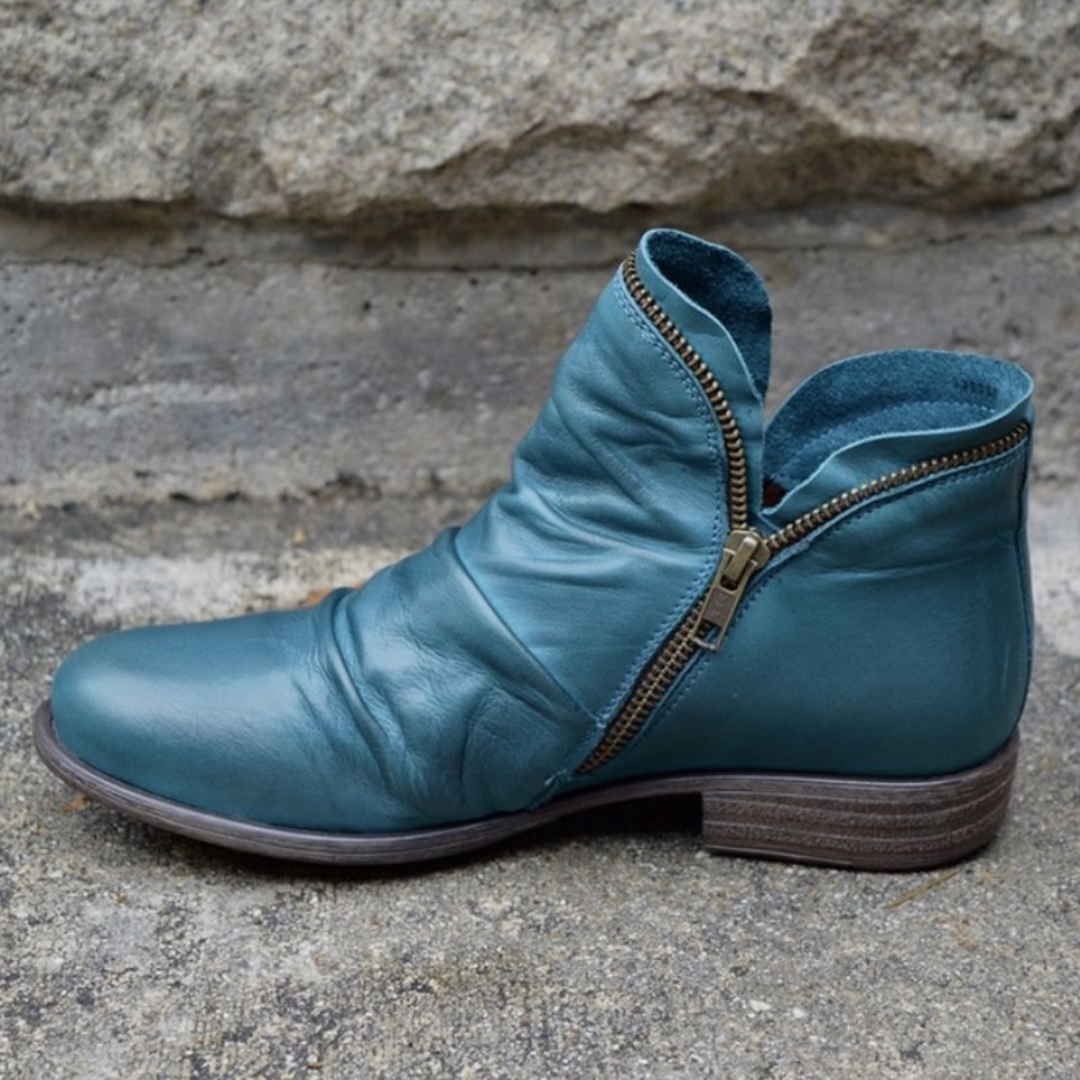 Bottines Femmes Cuir Noir Élégantes avec Semelle Confortable