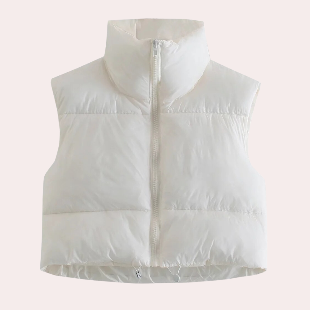 Gilet Femme Court et Décontracté Doublure Polaire