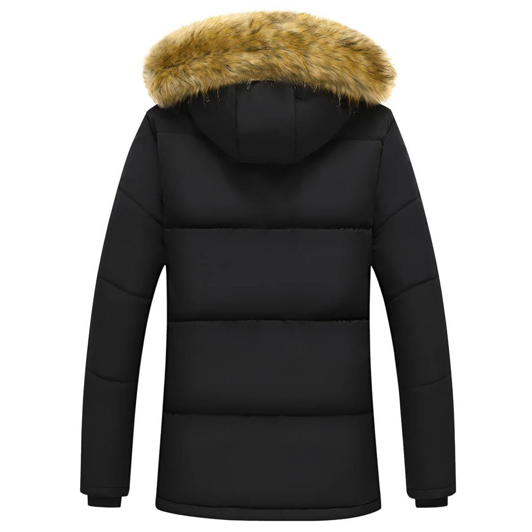 Michael - Veste parka avec col en fourrure pour homme