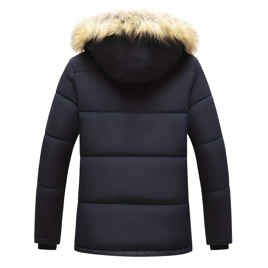 Michael - Veste parka avec col en fourrure pour homme