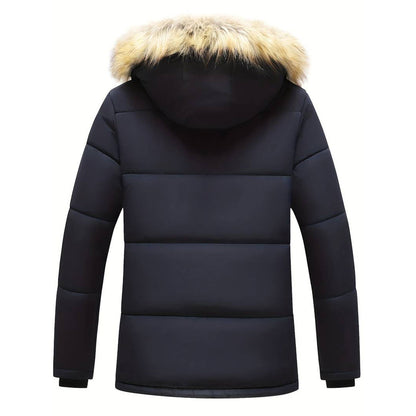 Michael - Veste parka avec col en fourrure pour homme