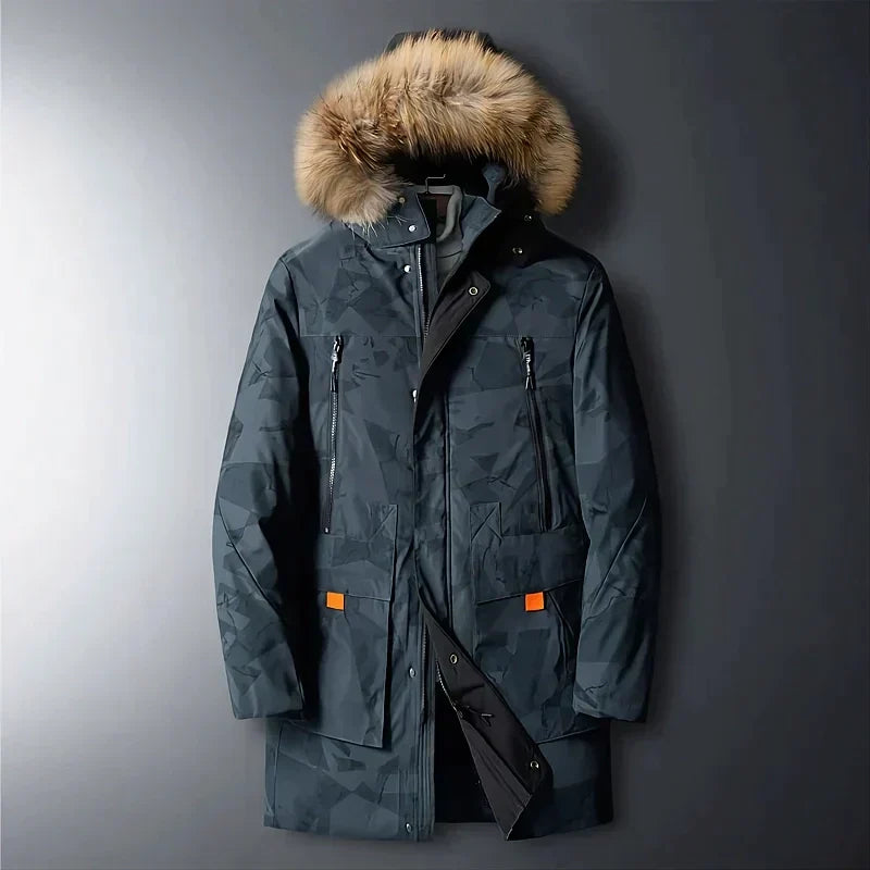 Parka Homme Hiver avec Capuchon et Doublure Chaude - PanierRoyale