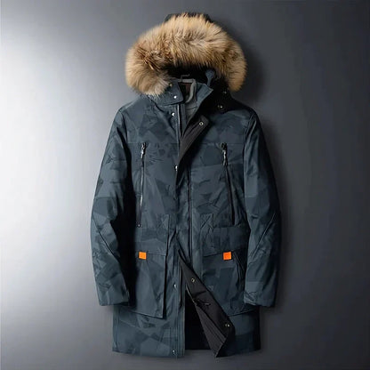 Parka Homme Hiver avec Capuchon et Doublure Chaude - PanierRoyale