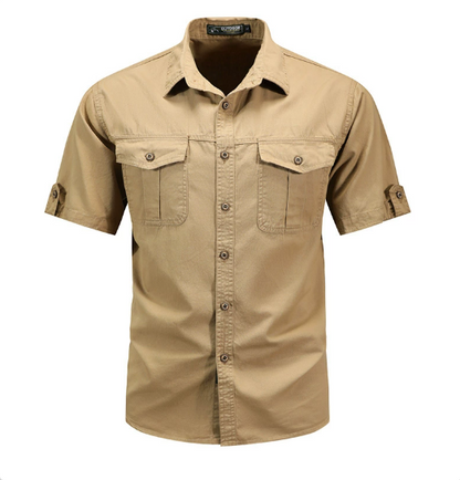 Chemise Utility Homme Printemps Décontracté