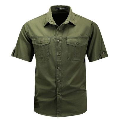 Chemise Utility Homme Printemps Décontracté