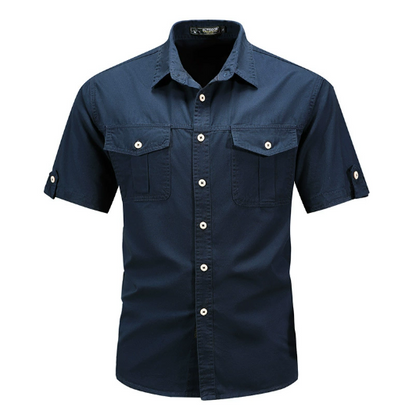 Chemise Utility Homme Printemps Décontracté