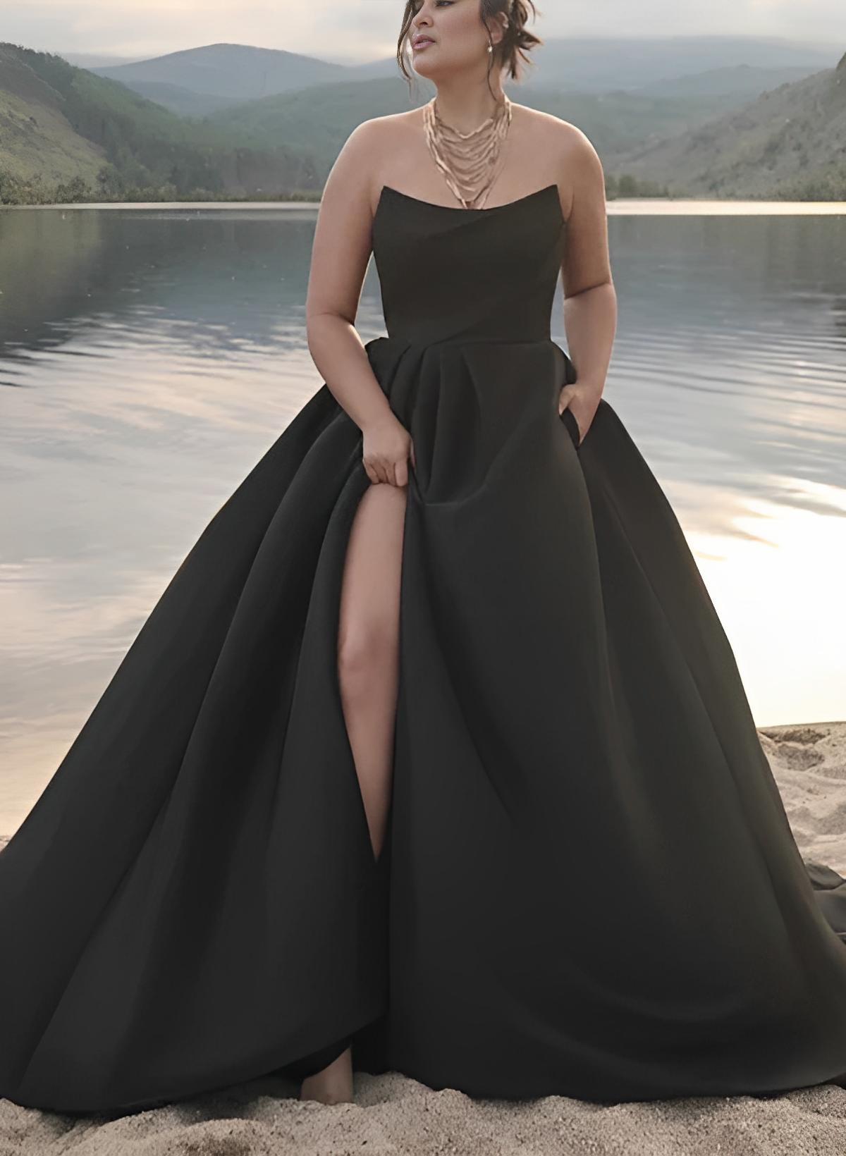 Robe du Soir Élégante Noire Longue pour Femme - PanierRoyale