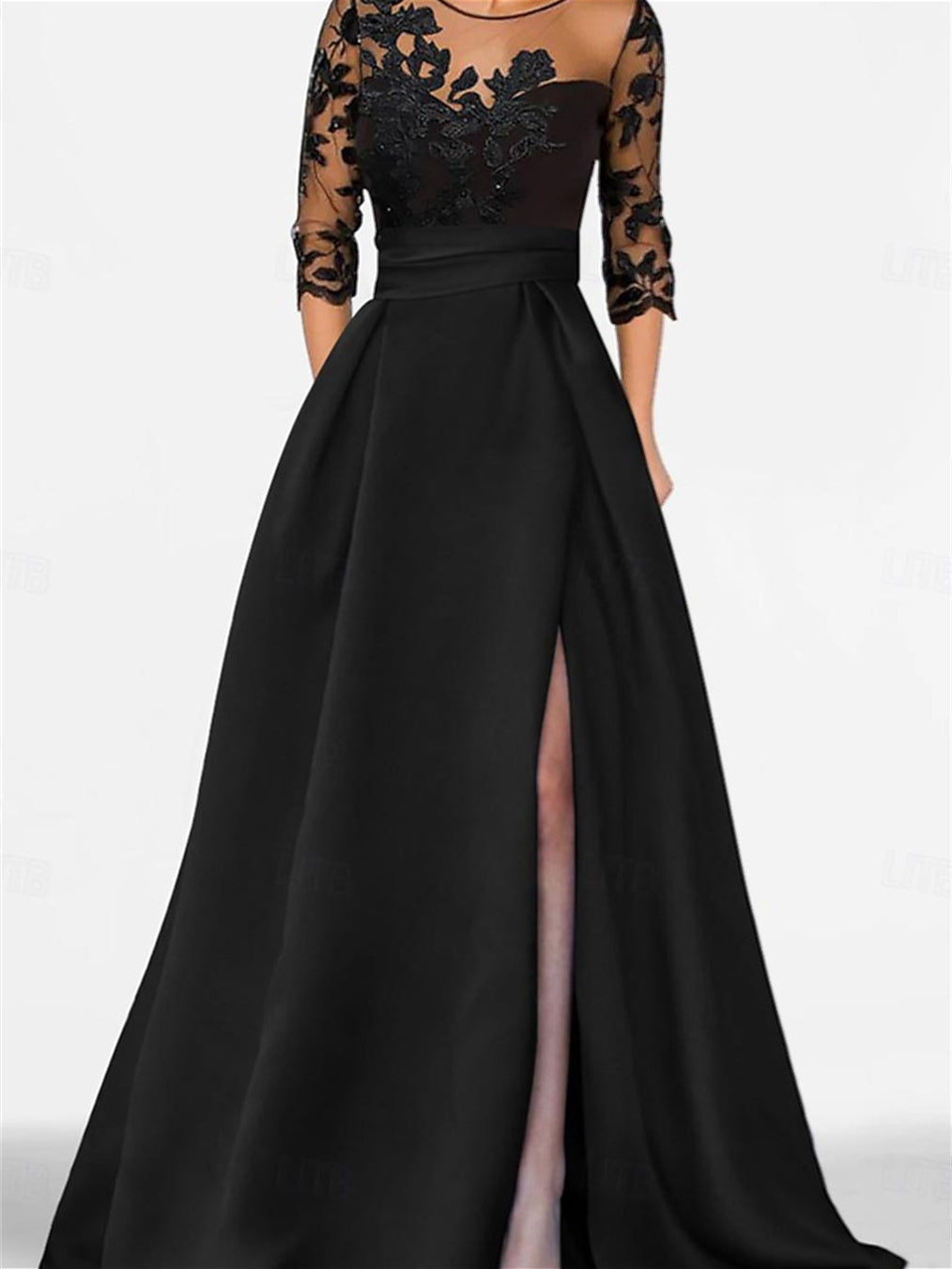 Robe Soirée Grande Taille Fleurs Élégante pour Femme - PanierRoyale