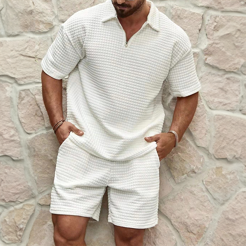 Tenue Été Homme Chic - Polo Coton Léger et Short Casual - PanierRoyale