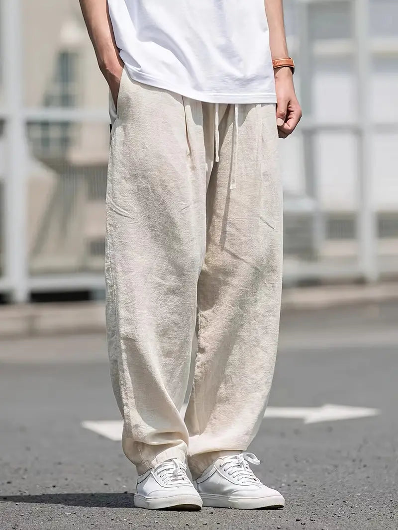 Pantalon Homme Lin léger et Respirant pour Été - PanierRoyale