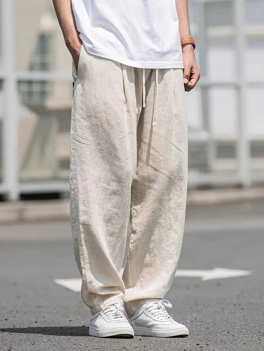 Pantalon Homme Lin léger et Respirant pour Été - PanierRoyale