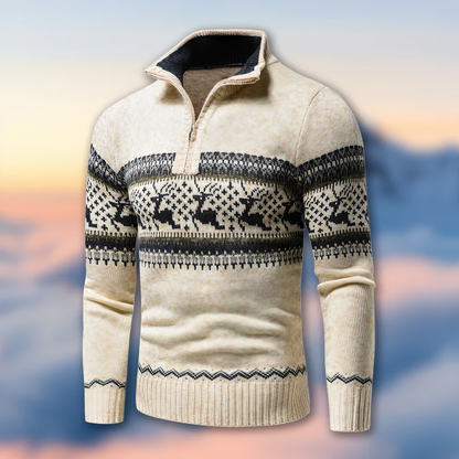 Pull Capuchon Zippé Décontracté pour Homme