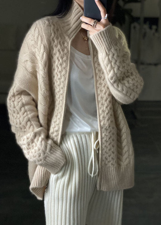 Cardigan Femme Col Montant Doux et Chic - PanierRoyale