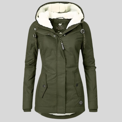 Manteau Femme Hiver Élégant - Parka Imperméable Doublée Fourrure Synthétique