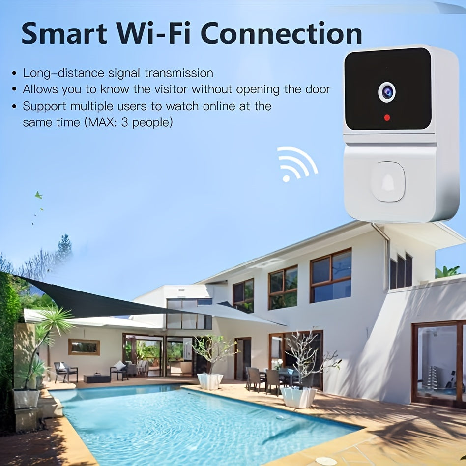 SmartGuard™ - Sonnette Vidéo Wi-Fi Rechargeable HD avec Vision Nocturne