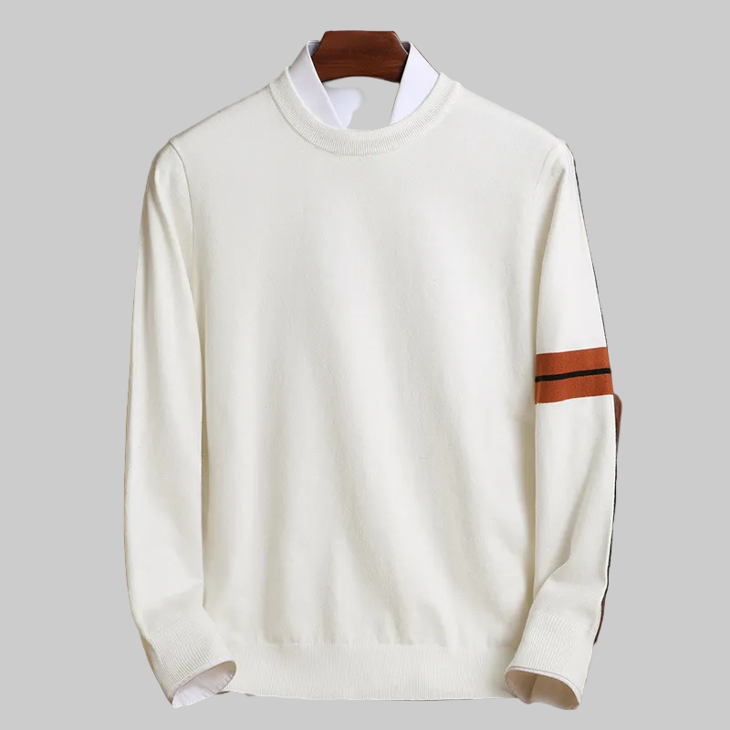 Pull en Maille Rayée Homme Confortable