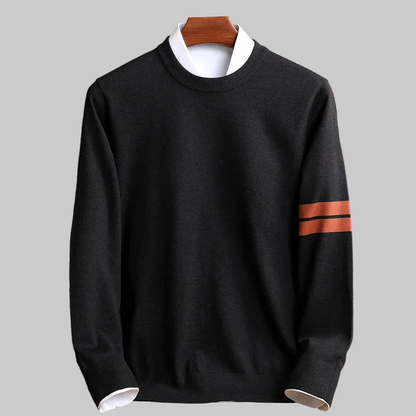 Pull en Maille Rayée Homme Confortable