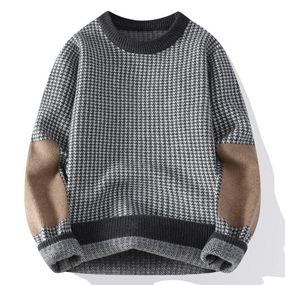 Pull en Maille Pied-de-Poule Doux pour Femme