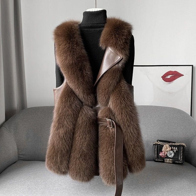 Gilet Fourrure Artificielle Zippé Chic pour Femme - PanierRoyale