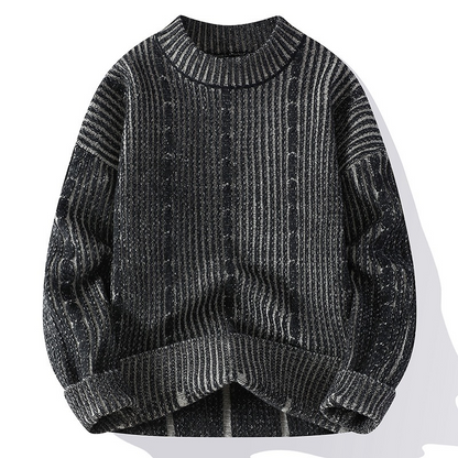 Pull en Maille Côtelée Élégant Unisexe - PanierRoyale