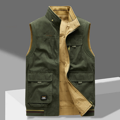 Gilet Homme Coton Confort Coupe Ajustée