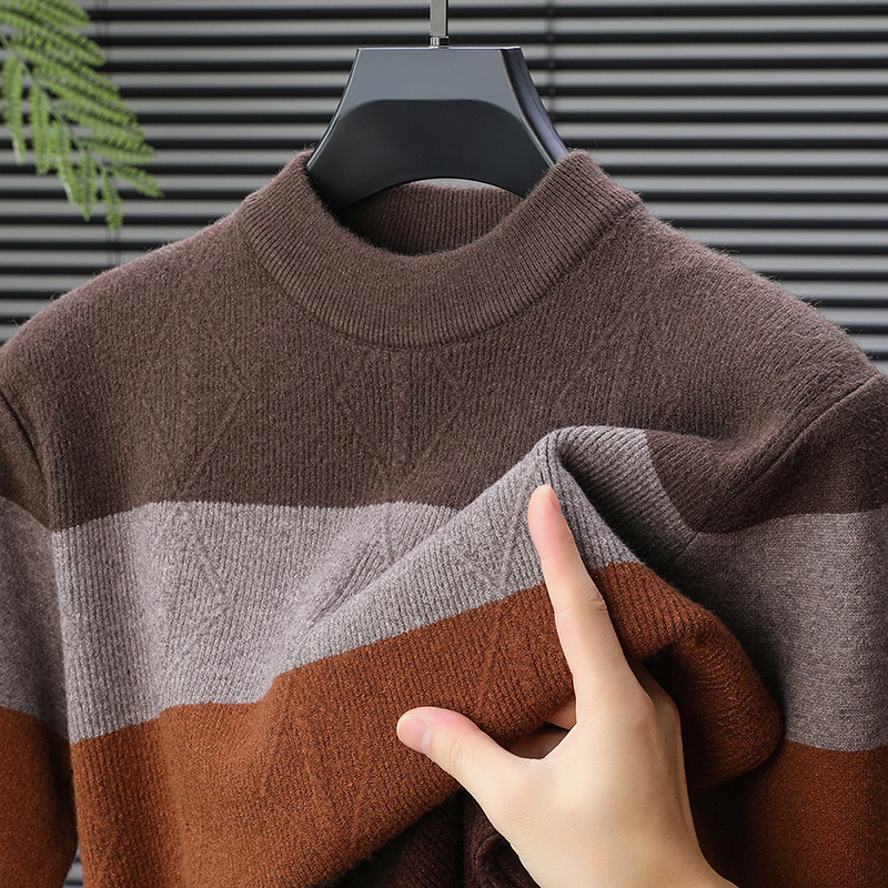 Pull en Maille Losangé Unisexe Élégant