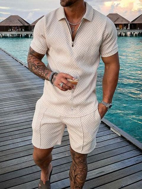 Costume Homme Décontracté imprimé couleur