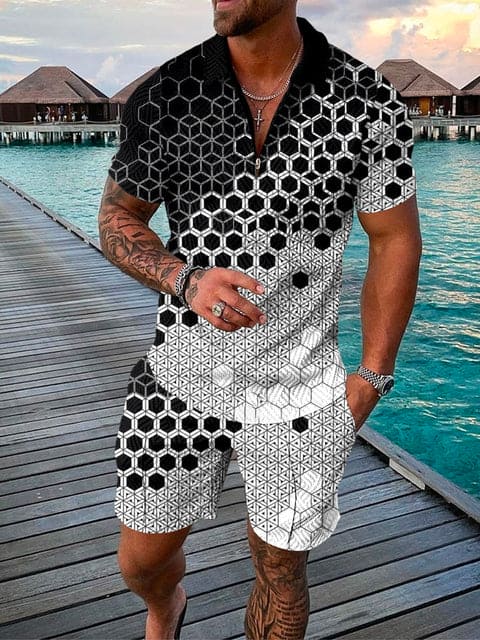 Costume Homme Décontracté imprimé couleur