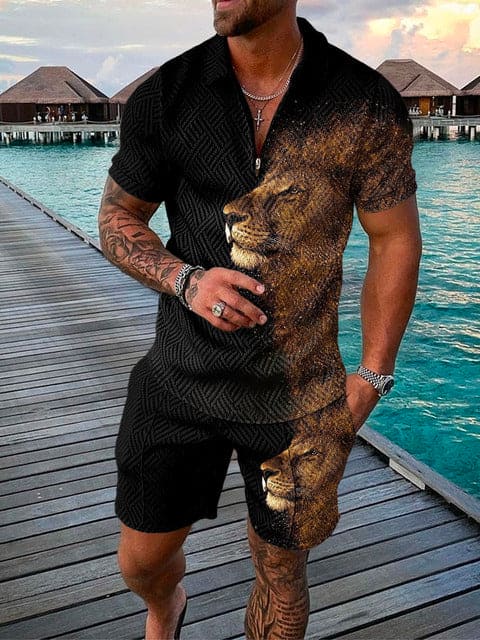 Costume Homme Décontracté imprimé couleur
