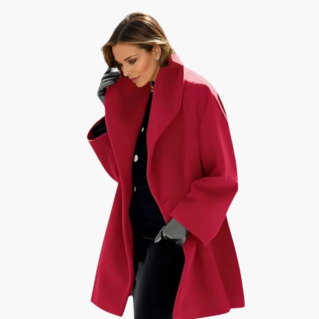 Manteau Femme Élégant Mi-Long Col Dégagé → Manteau Mi-Long Femme Chic avec Col Dégagé