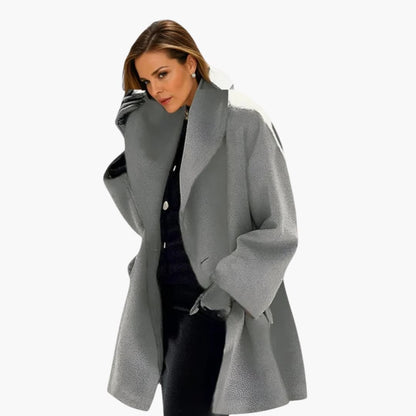 Manteau Femme Élégant Mi-Long Col Dégagé → Manteau Mi-Long Femme Chic avec Col Dégagé