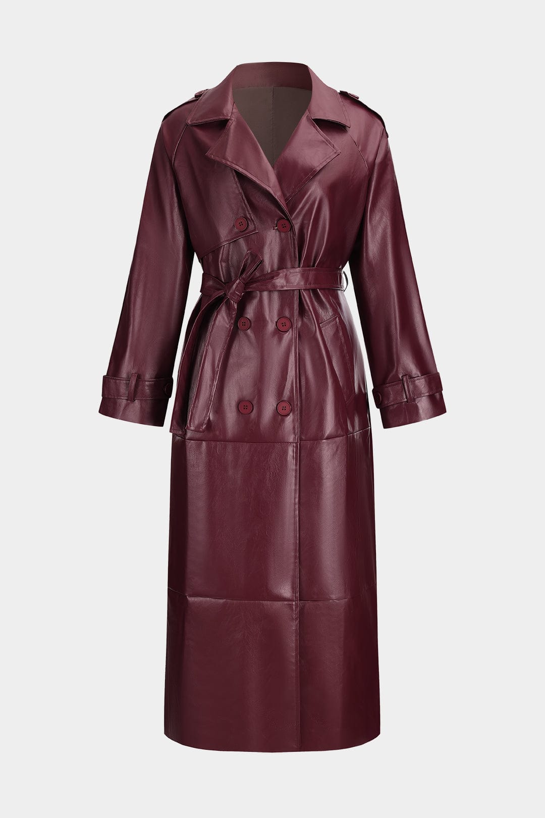 Trenchcoat en cuir synthétique élégant et robuste - BerlinGlamour