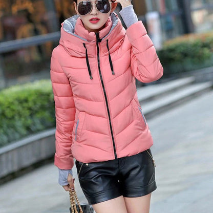 Veste D'hiver Longue Femme Capuche et Fermeture Éclair