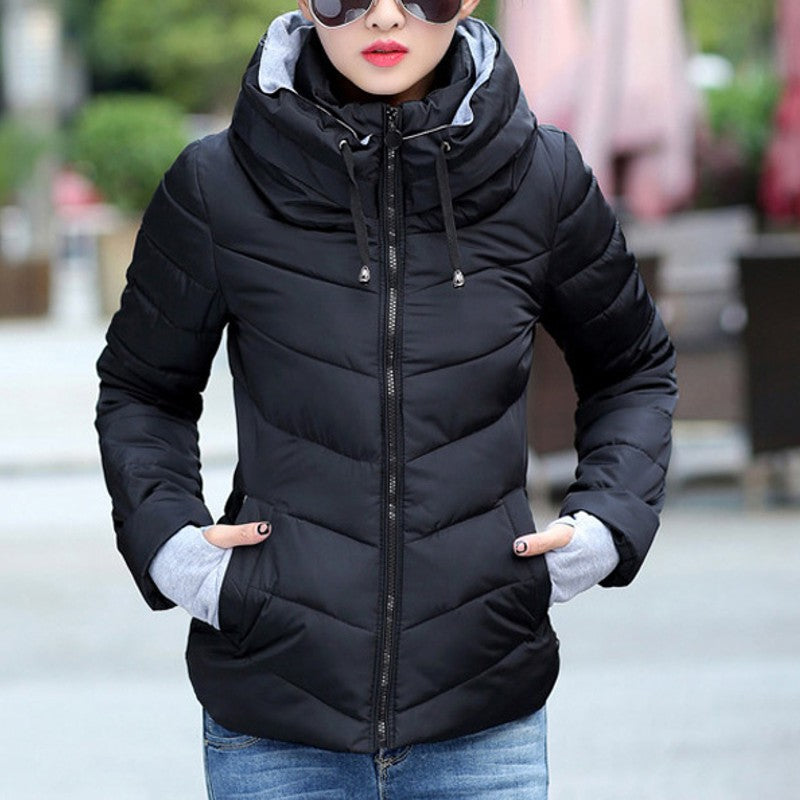 Veste D'hiver Longue Femme Capuche et Fermeture Éclair - PanierRoyale