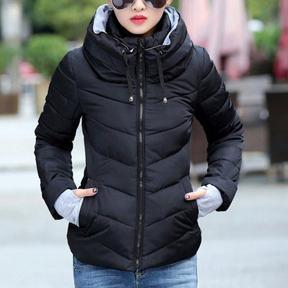 Veste D'hiver Longue Femme Capuche et Fermeture Éclair - PanierRoyale