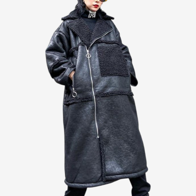Manteau Femme Chic avec Manches Longues et Poches Profondes - PanierRoyale