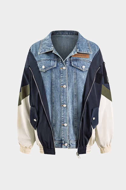 Veste en denim et nylon décontractée et originale - BerlinGlamour