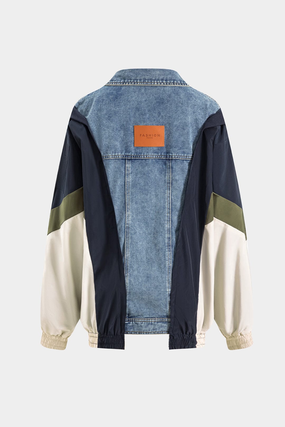 Veste en denim et nylon décontractée et originale