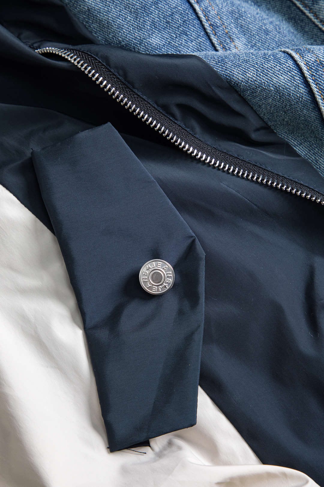 Veste en denim et nylon décontractée et originale